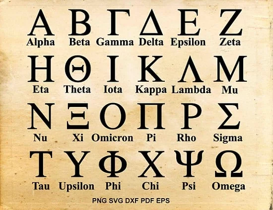 simbolos griegos y sus significados